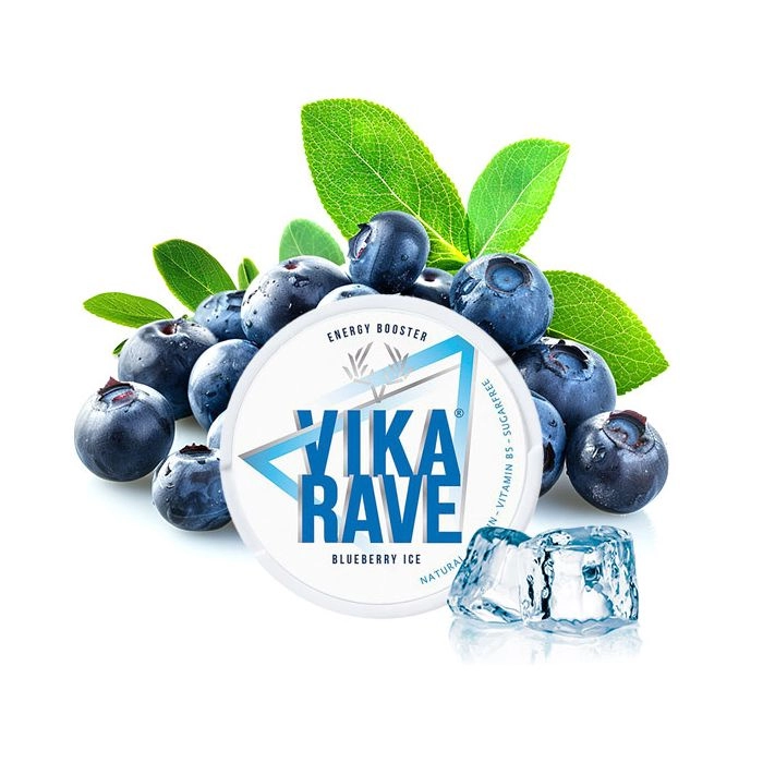 VIKA Rave Koffein Pouches Blueberry Ice 